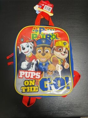Paw Patrol Red Blue Yellow Pups On The Go Lunch Backpack